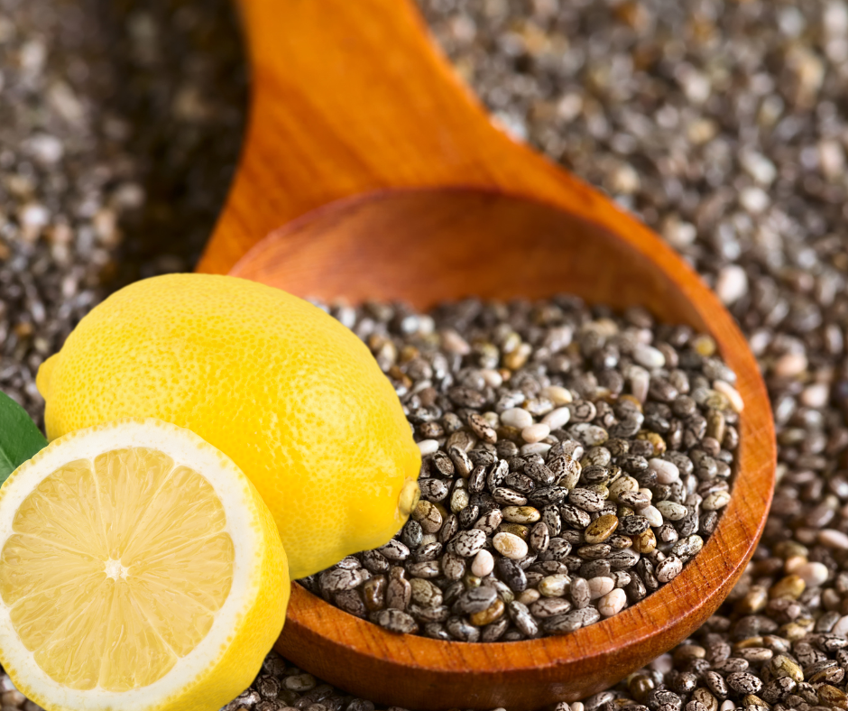 graines de chia et citron