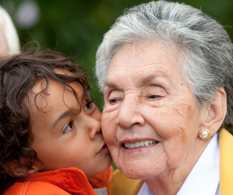 grand mère et petit fils
