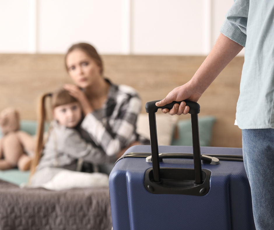 l'homme qui quitte sa famille