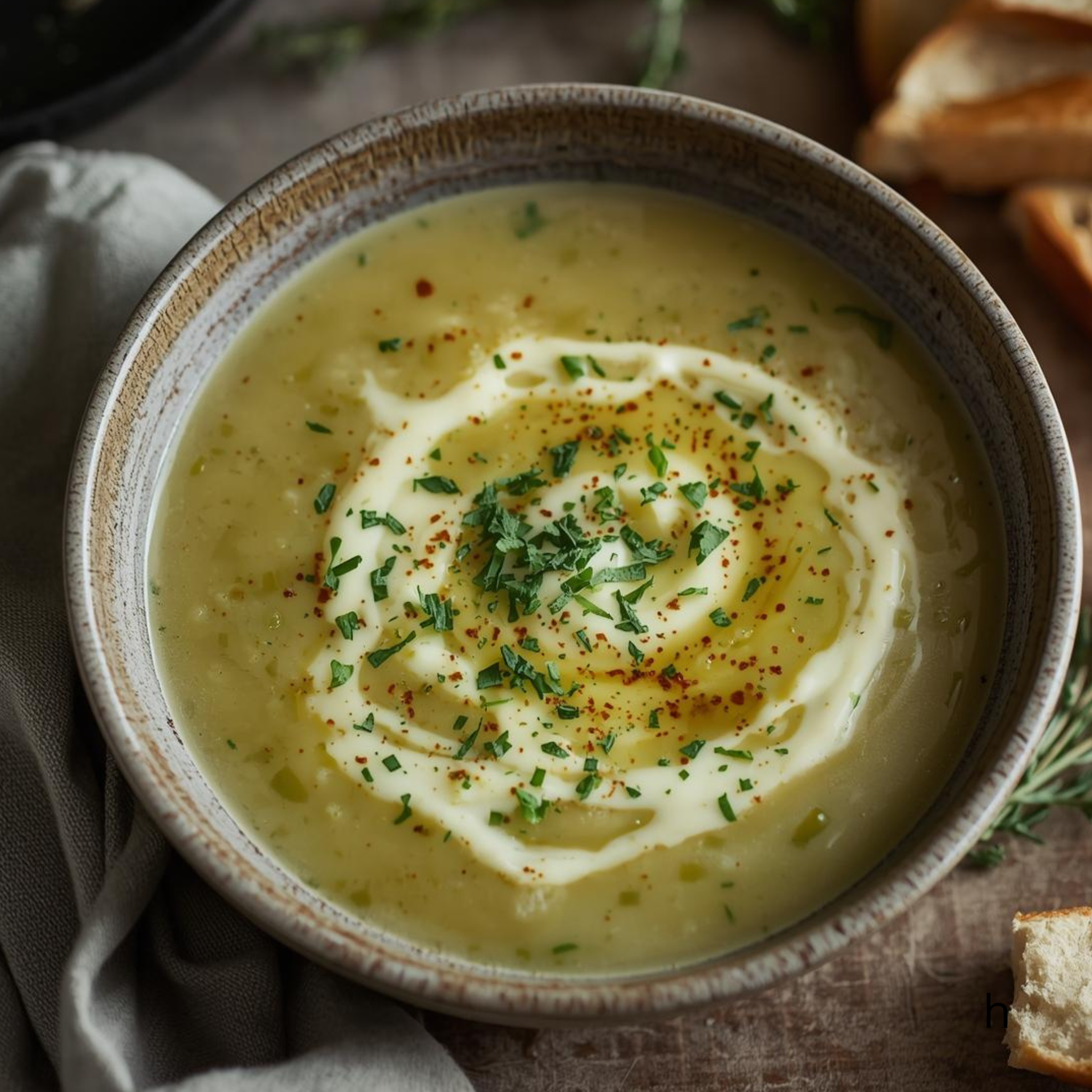 soupe de poireaux au fromage