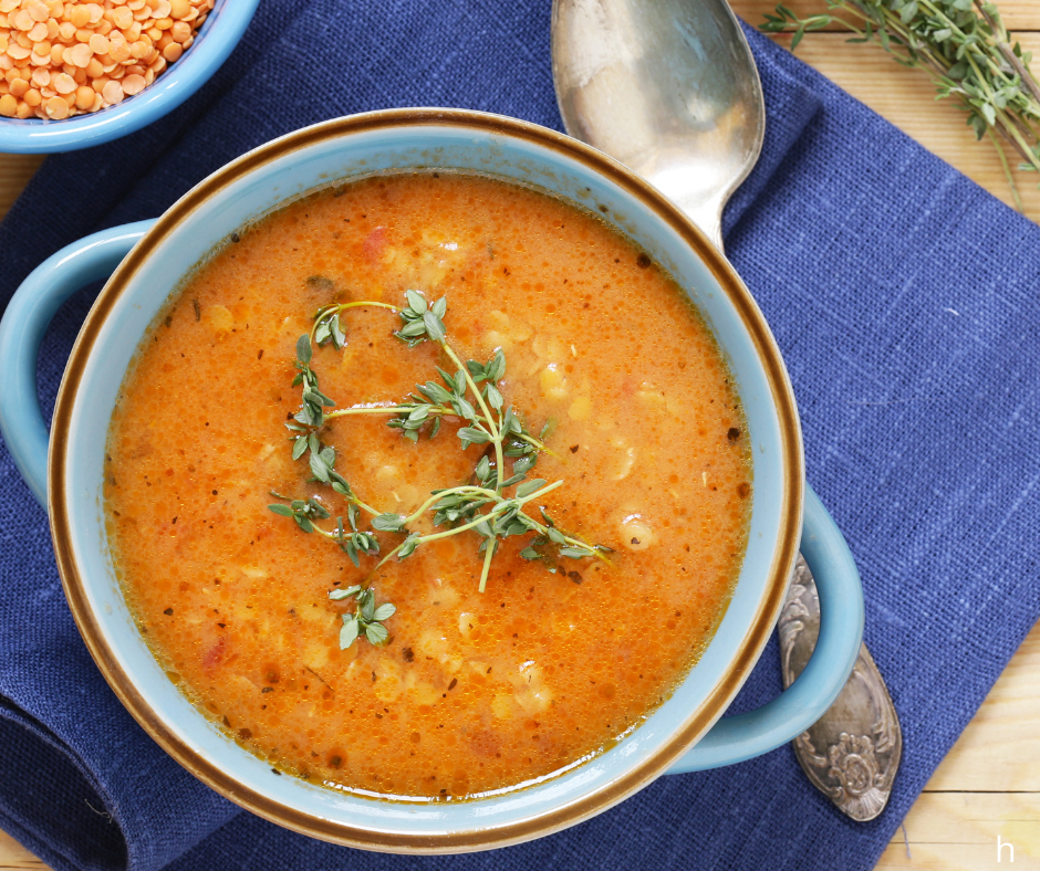 soupe de lentilles corail