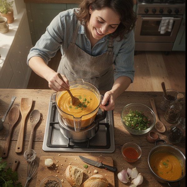 mixer la soupe